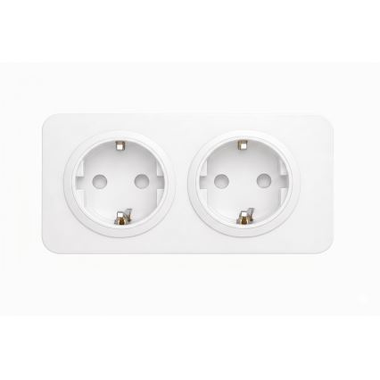 Aigostar - Domová zásuvka s rámikom 2Z SCHUKO 250V/16A biela