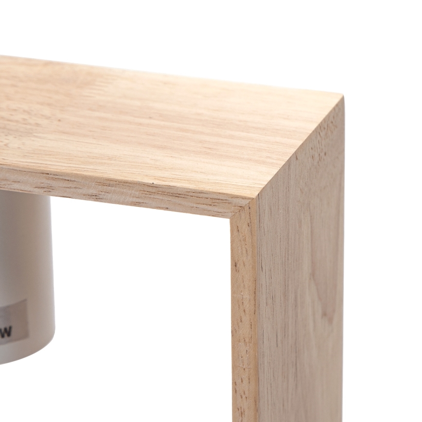 Aigostar - Drevený luster na lane 1xE27/60W/230V borovica