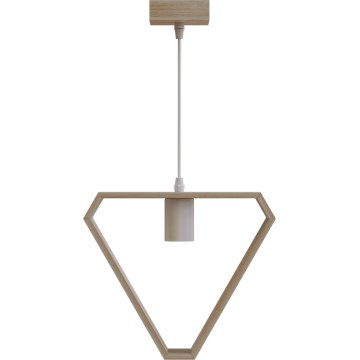 Aigostar - Drevený závesný luster na šnúre 1xE27/60W/230V borovica