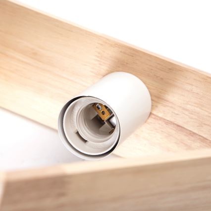 Aigostar - Drevený závesný luster na šnúre 1xE27/60W/230V borovica
