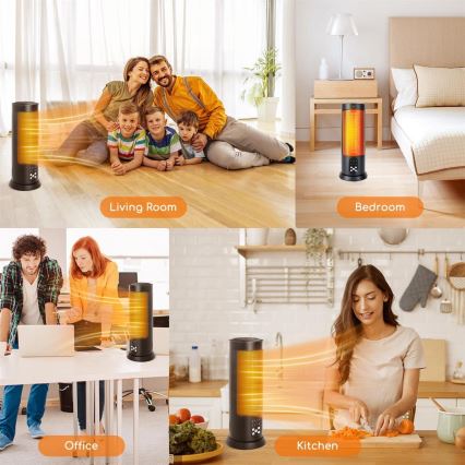 Aigostar - Elektrický ohrievač 1500W/230V + diaľkové ovládanie