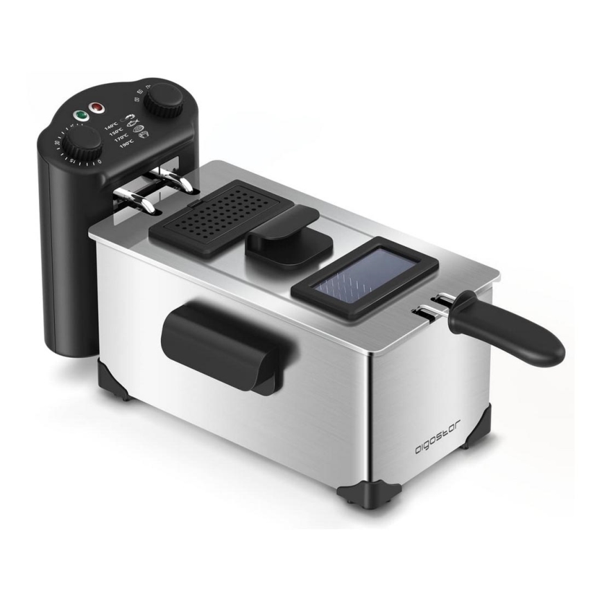 Aigostar - Fritéza 2200W/230V 3l čierna/matný chróm