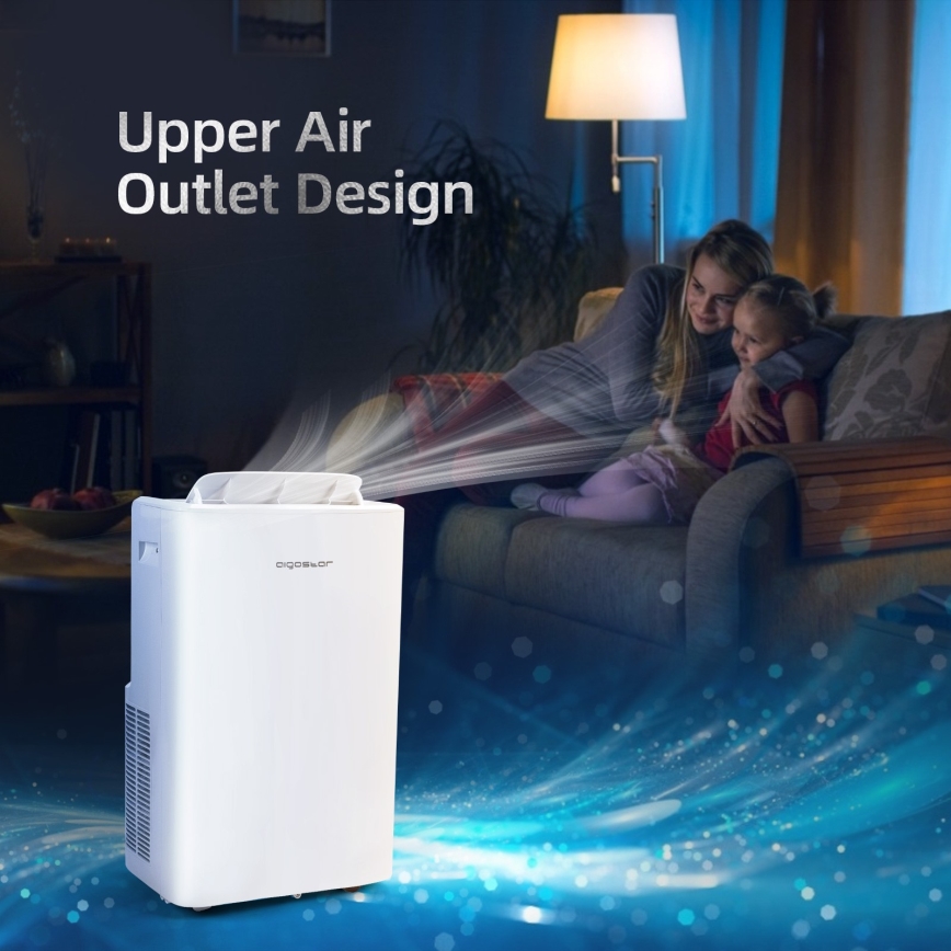 Aigostar - Inteligentná prenosná klimatizácia 1337W/230V 12000 BTU Wi-Fi biela + diaľkové ovládanie