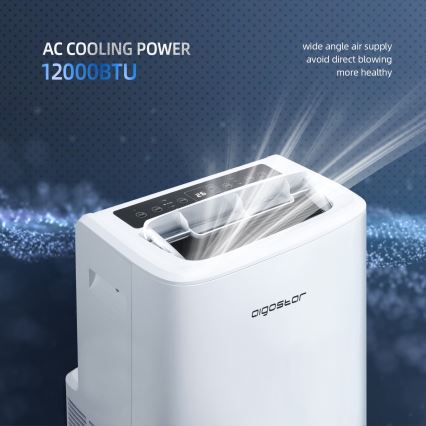 Aigostar - Inteligentná prenosná klimatizácia 1337W/230V 12000 BTU Wi-Fi biela + diaľkové ovládanie