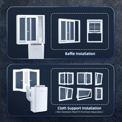 Aigostar - Inteligentná prenosná klimatizácia 1337W/230V 12000 BTU Wi-Fi biela + diaľkové ovládanie