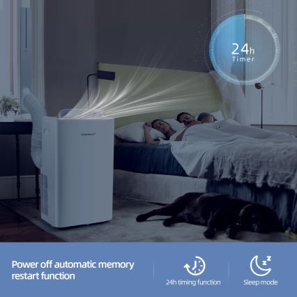 Aigostar - Inteligentná prenosná klimatizácia 1337W/230V 12000 BTU Wi-Fi biela + diaľkové ovládanie