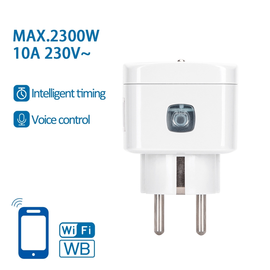 Aigostar - Inteligentná zásuvka E 2300W Wi-Fi Tuya