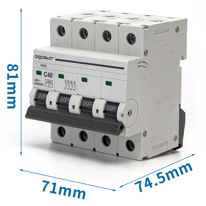 Aigostar - Istič 4-fázový 4P-40A-C 400V