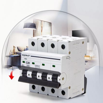 Aigostar - Istič 4-pólový 4P-20A-C 400V