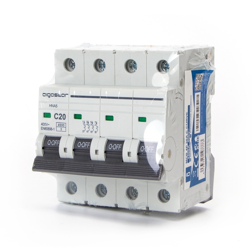 Aigostar - Istič 4-pólový 4P-20A-C 400V