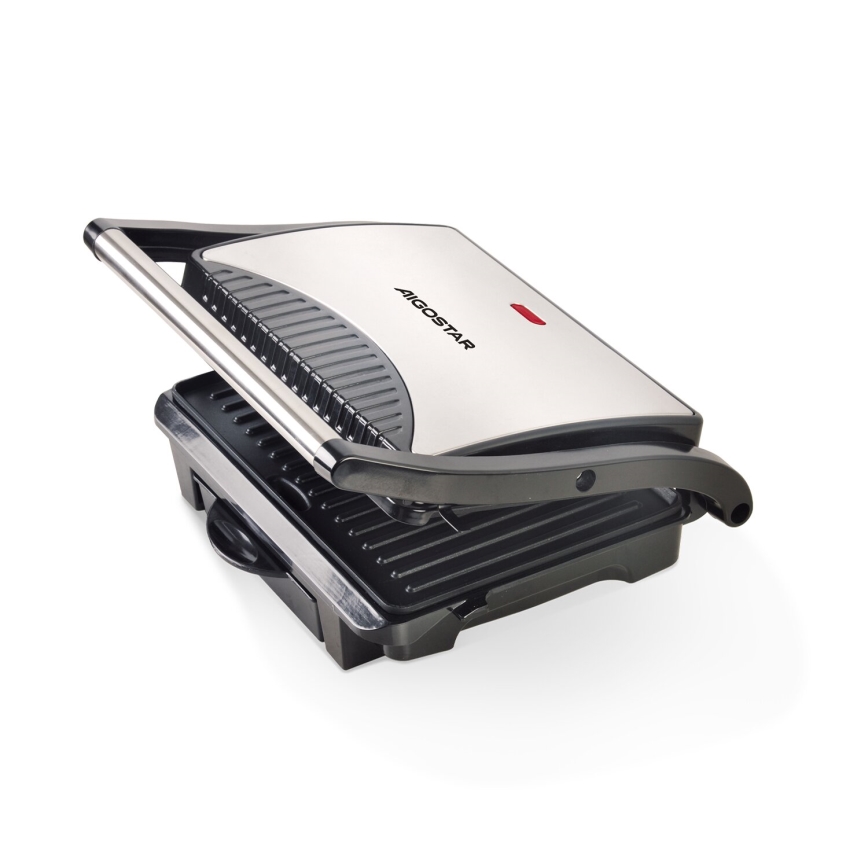 Aigostar - Kontaktný gril 1000W/230V čierna/matný chróm