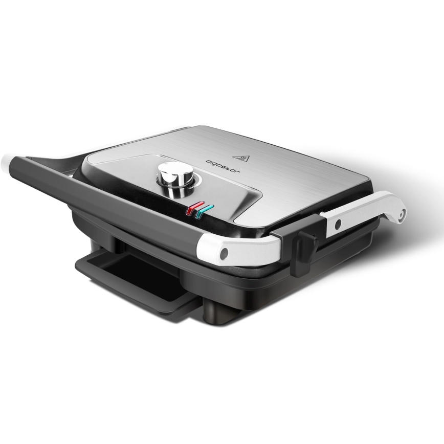 Aigostar - Kontaktný gril 2200W/230V matný chróm/čierna