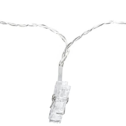 Aigostar - LED dekoratívny reťazec 40xLED/5W/USB 9 m teplá biela