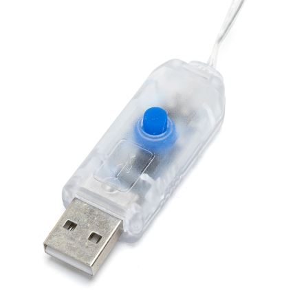 Aigostar - LED dekoratívny reťazec 40xLED/5W/USB 9 m teplá biela