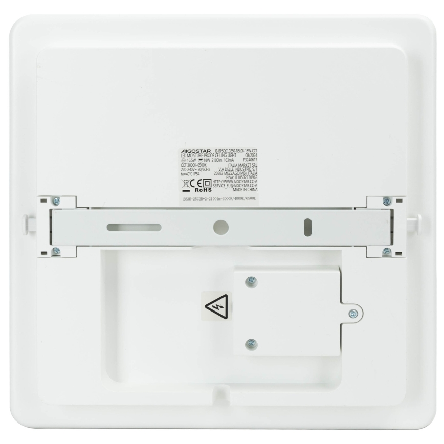 Aigostar - LED stmievateľné kúpeľňové stropné svietidlo LED/18W/230V 3000K-6500K IP54 + diaľkové ovládanie