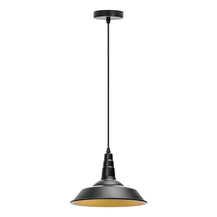 Aigostar - LED luster na lanku 1xE27/60W/230V pr. 36 cm čierna