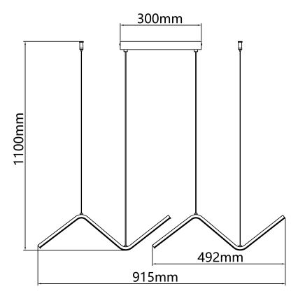 Aigostar - LED Luster na lanku LED/23W/230V 2700K