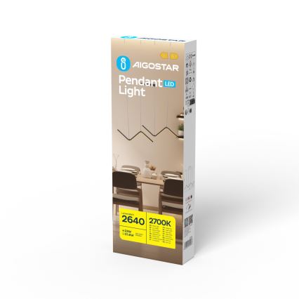 Aigostar - LED Luster na lanku LED/23W/230V 2700K