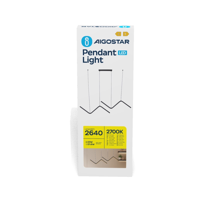 Aigostar - LED Luster na lanku LED/23W/230V 2700K