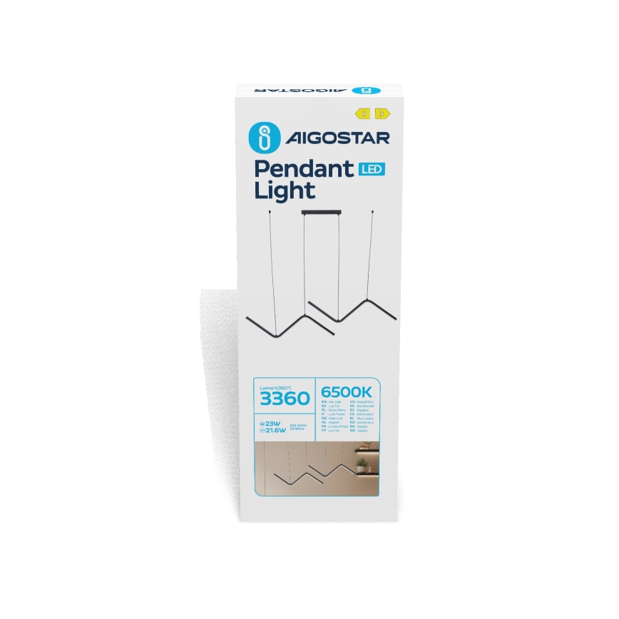Aigostar - LED Luster na lanku LED/23W/230V 6500K