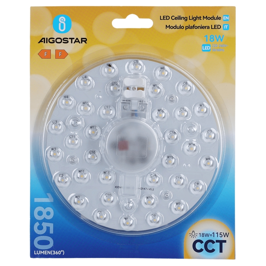 Aigostar - LED magnetický modul LED/18W/230V 3000/4000/6500K