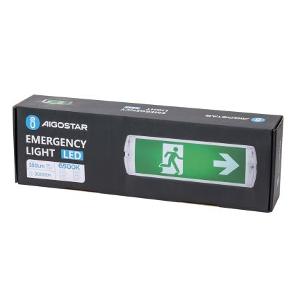 Aigostar - LED Núdzové svietidlo EMERGENCY EXIT LED/4W/230V IP65 6500K 600mAh