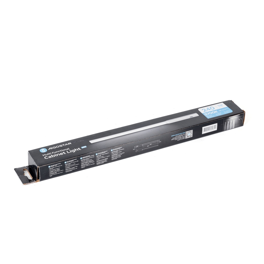 Aigostar - LED osvetlenie skrine s pohybovým senzorom LED/5W/5V 1800 mAh 5700K biela