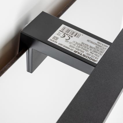 Aigostar - LED osvetlenie zrkadla do kúpeľne LED/8W/230V 4000K 40 cm IP44 čierne