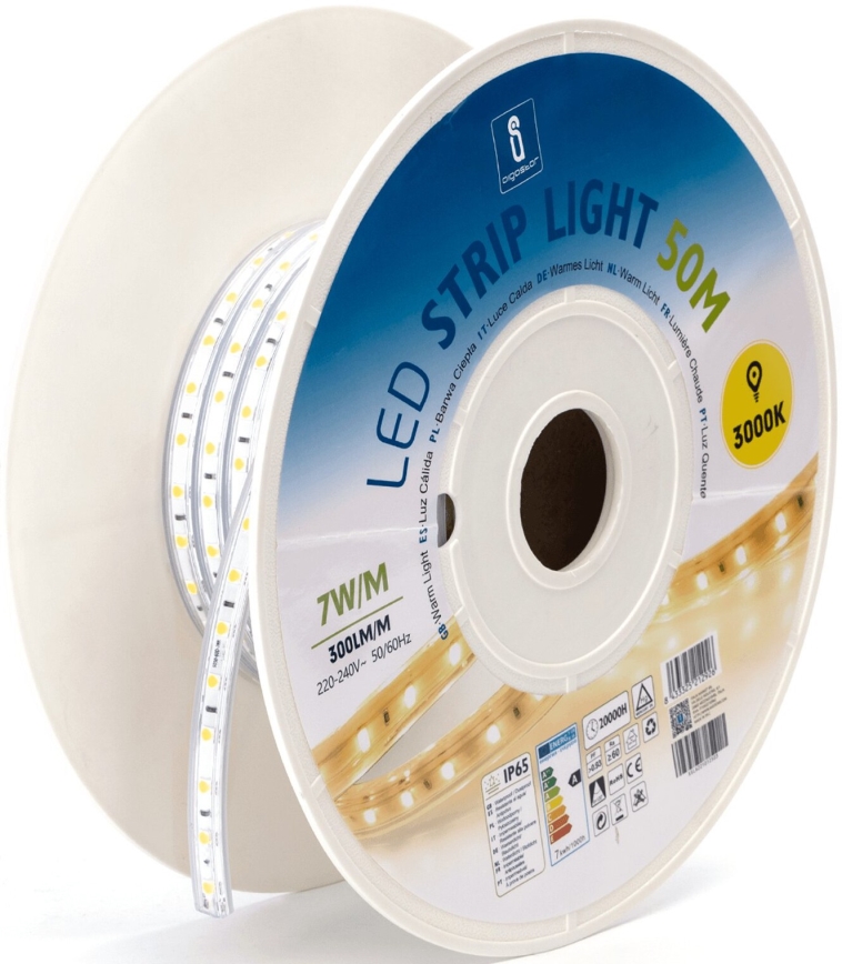 Aigostar - LED Pásik LED/350W/230V 50m 3000K IP65