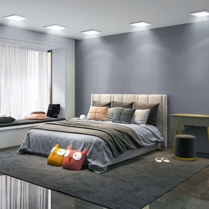 Aigostar - LED Podhľadové svietidlo LED/12W/230V 6500K 17,5x17,5 cm biela