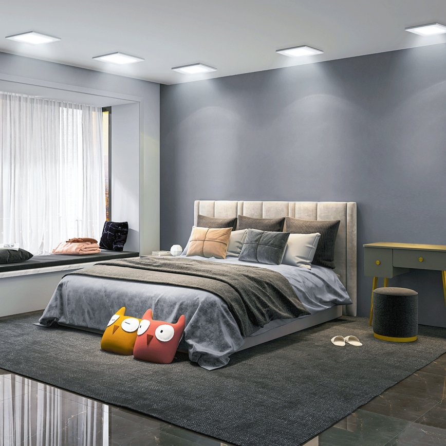 Aigostar - LED Podhľadové svietidlo LED/12W/230V 6500K 17,5x17,5 cm biela