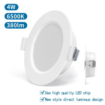 Aigostar - LED Podhľadové svietidlo LED/4W/230V 6500K pr. 9,8 cm biela