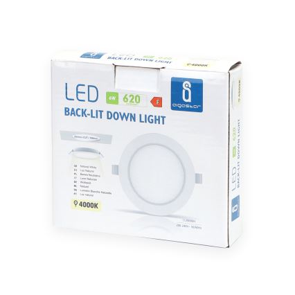 Aigostar - LED Podhľadové svietidlo LED/6W/230V 4000K pr. 11,8 cm biela