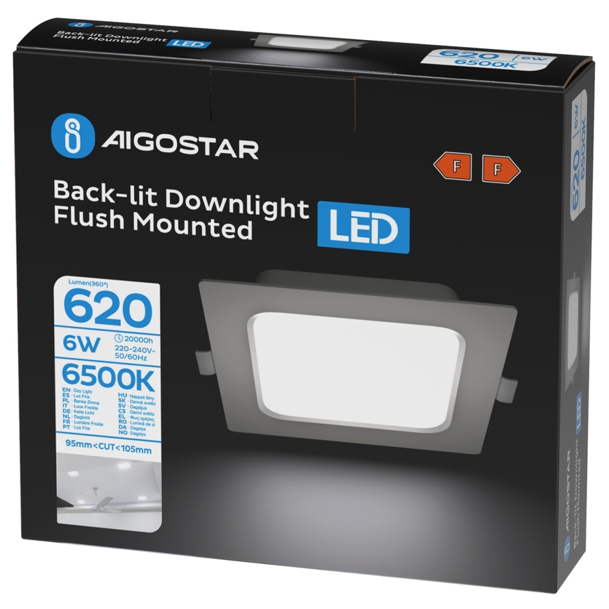 Aigostar - LED podhľadové svietidlo LED/6W/230V 6500K 12x12 cm biela
