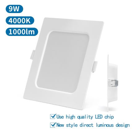 Aigostar - LED podhľadové svietidlo LED/9W/230V 4000K 14,5x14,5 cm biela
