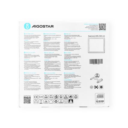 Aigostar - LED Podhľadový panel LED/40W/230V 6500K 60x60cm biela