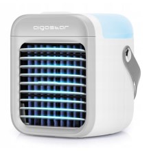 Aigostar - LED Prenosný ochladzovač vzduchu 3v1 LED/8W/5V biela/šedá