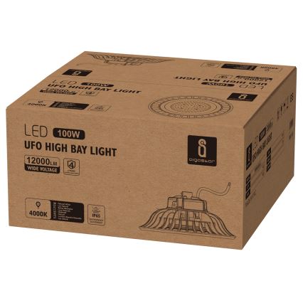 Aigostar - LED Priemyselné svietidlo UFO HIGHBAY LED/100W/230V 4000K IP65
