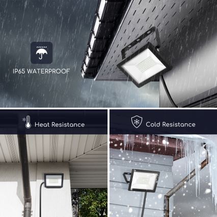 Aigostar - LED Reflektor LED/50W/230V 6400K IP65 čierna