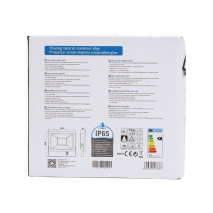 Aigostar - LED Reflektor LED/50W/230V 6400K IP65 čierna