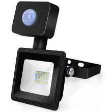 Aigostar - LED Reflektor so senzorom LED/10W/230V 6400K IP65 čierna