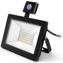 Aigostar - LED Reflektor so senzorom LED/30W/230V 4000K IP65 čierna