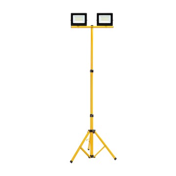 Aigostar - LED reflektor so stojanom 2xLED/30W/230V 6500K IP65 oranžová/čierna