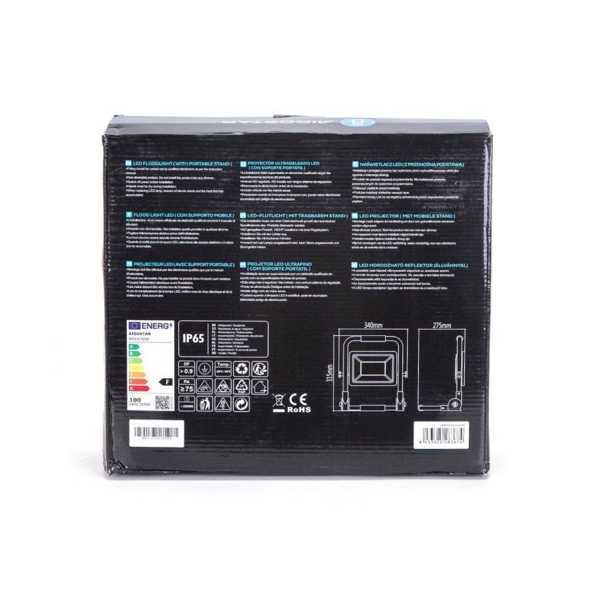 Aigostar - LED Reflektor so stojanom LED/100W/230V 6500K IP65