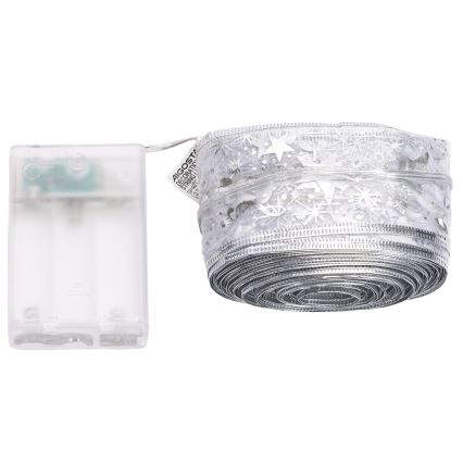 Aigostar - LED  reťaz 100xLED/3xAA 10 m teplá biela strieborná