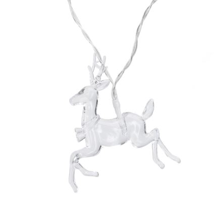 Aigostar - LED reťaz 10xLED/3xAA 1,5 m teplá biela s motívom jeleňov