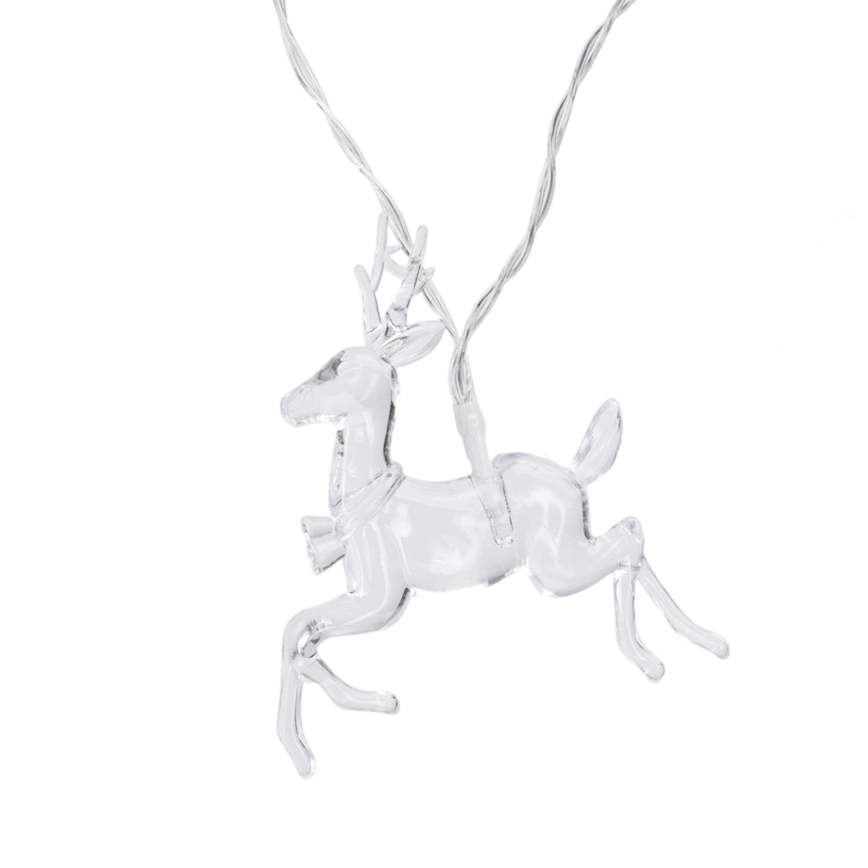 Aigostar - LED reťaz 10xLED/3xAA 1,5 m teplá biela s motívom jeleňov