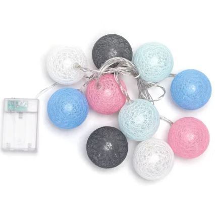 Aigostar - LED reťaz 10xLED/3xAA 2 m teplá biela