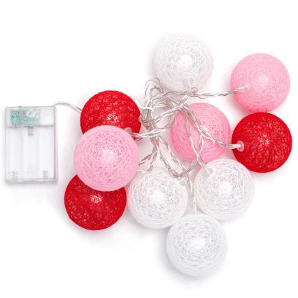 Aigostar - LED  reťaz 10xLED/3xAA 2m teplá biela