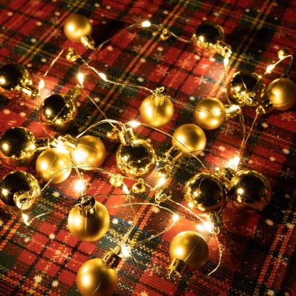 Aigostar - LED reťaz 20xLED/3xAA 2 m teplá biela